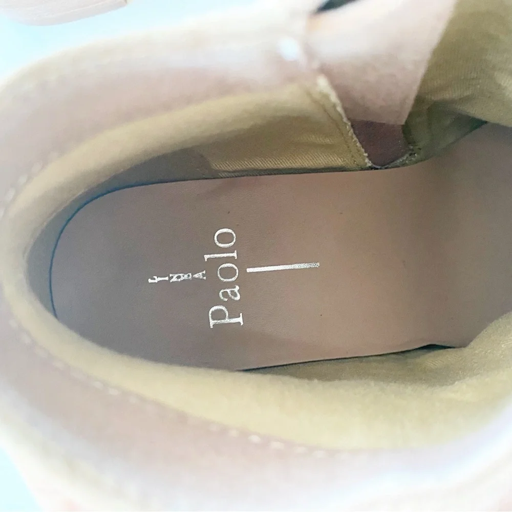 PAOLO Windy Snip Toe Western Ankle Bootie NEW In Mushroom